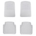 VOILA Set of 4 Soft Premium Rubber Non Slippery Floor Foot Mat Accessories Fits for Most Car White